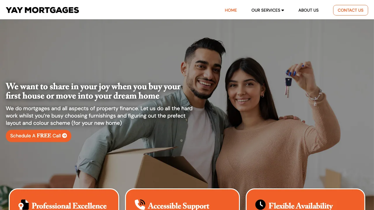 yay mortgages website preview