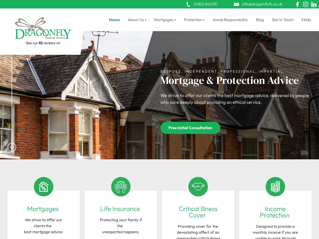 Dragonfly Financial Services website preview