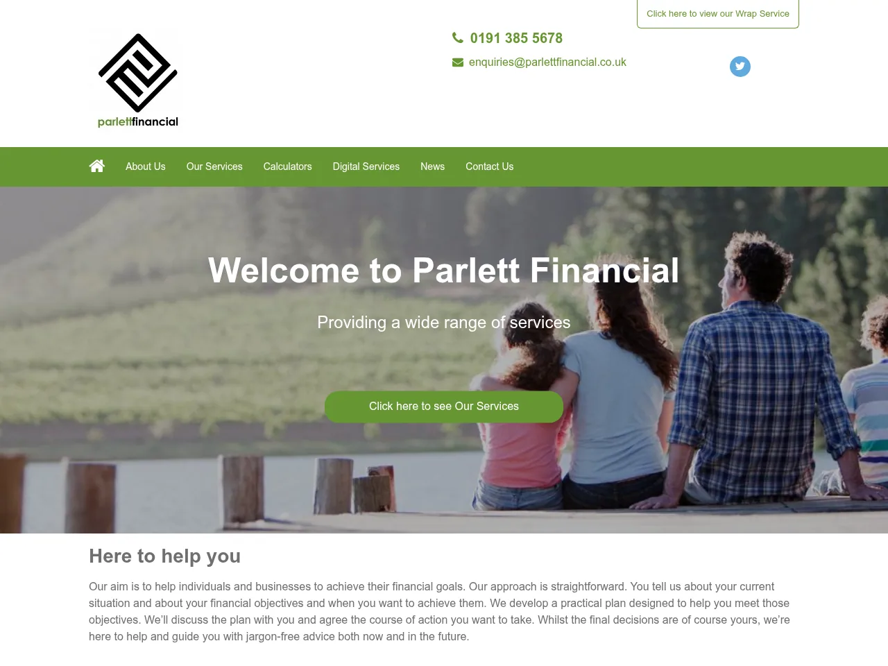 Parlett Financial website preview
