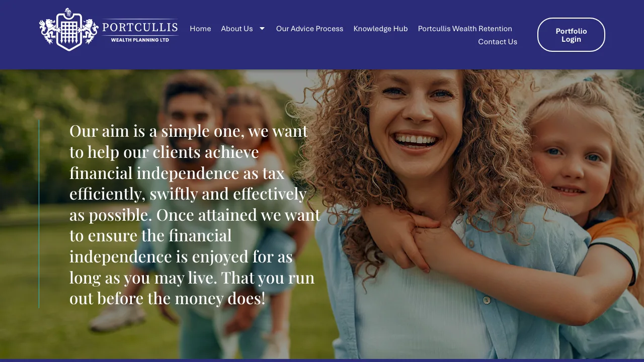 Portcullis Wealth Retention Ltd website preview