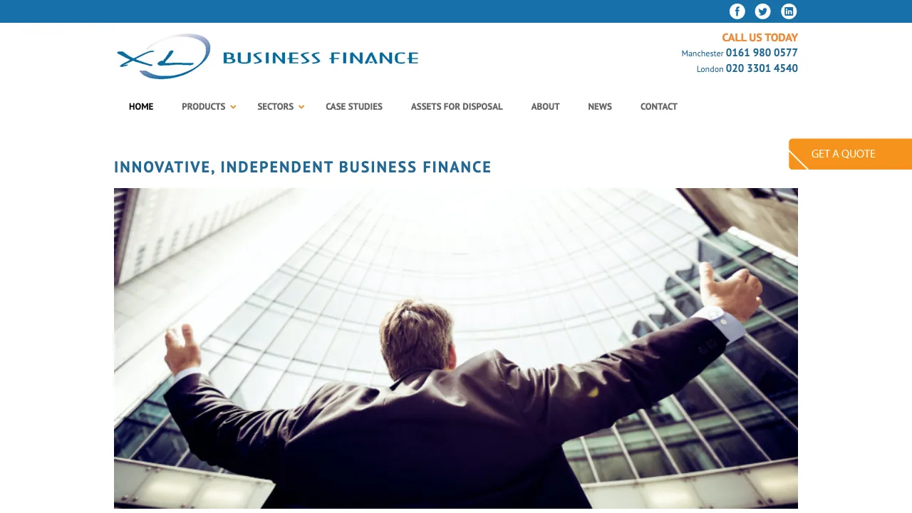 XL Business Finance website preview