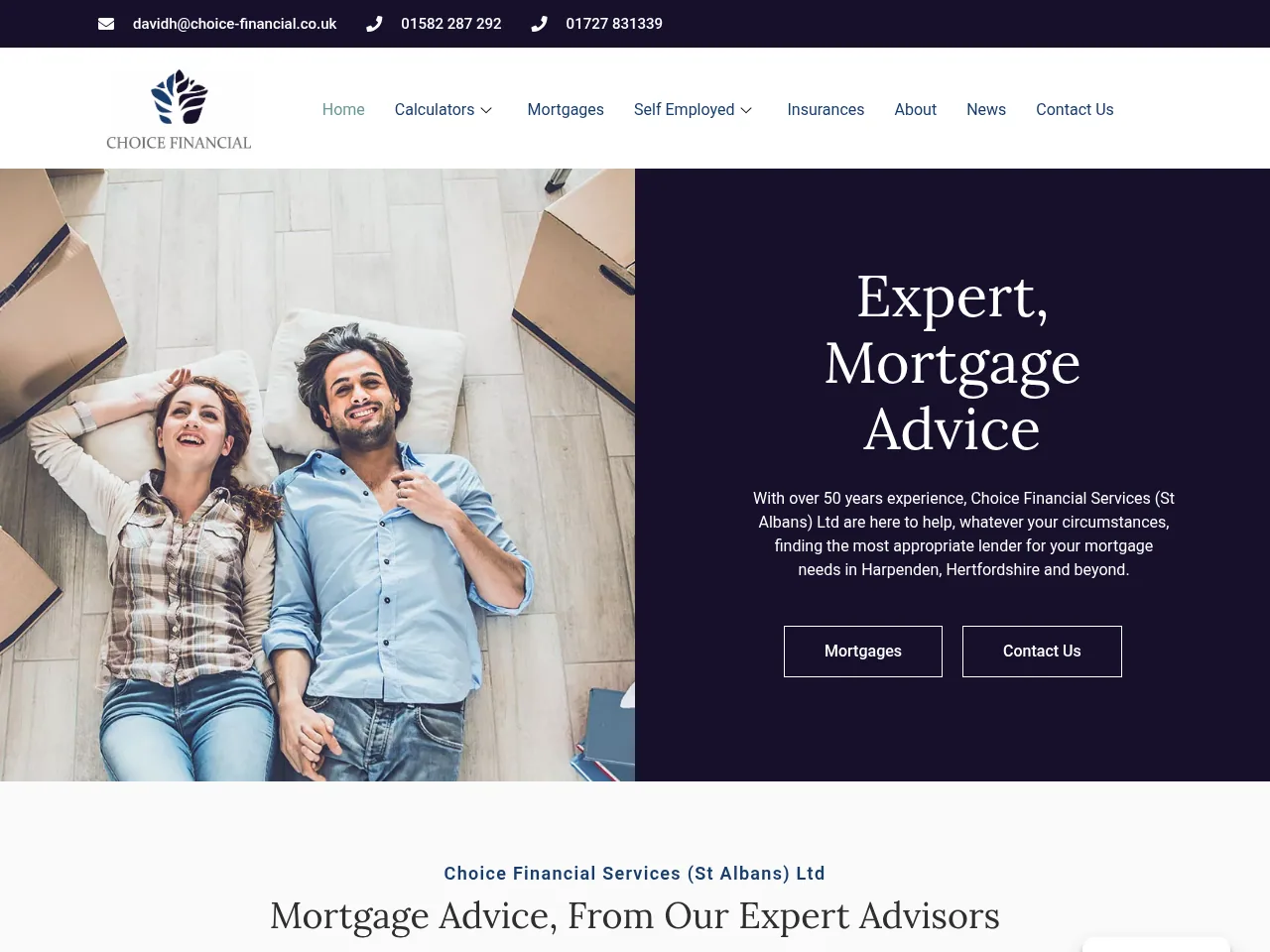 Choice Financial Services (St Albans) website preview