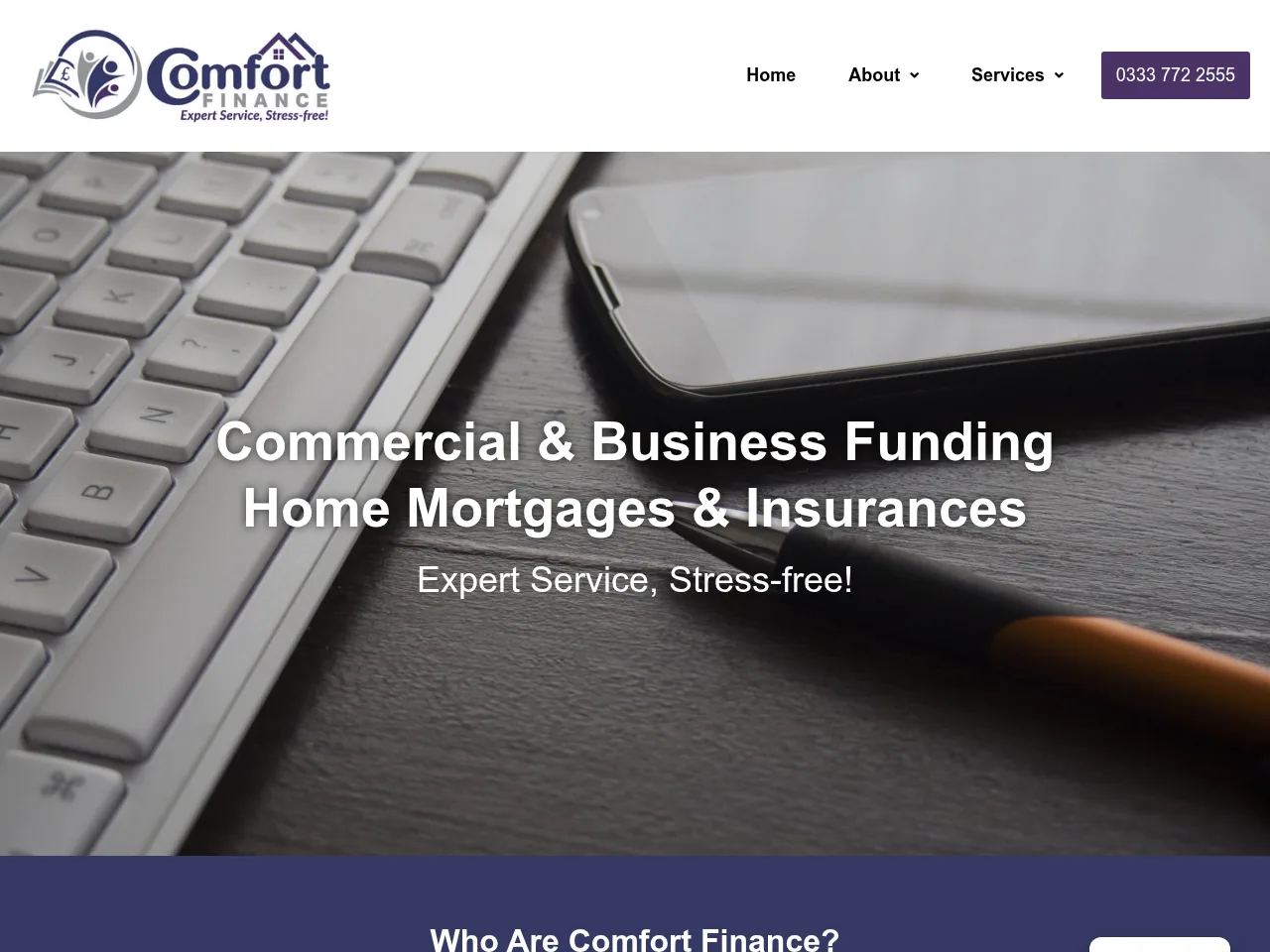 Comfort Finance website preview