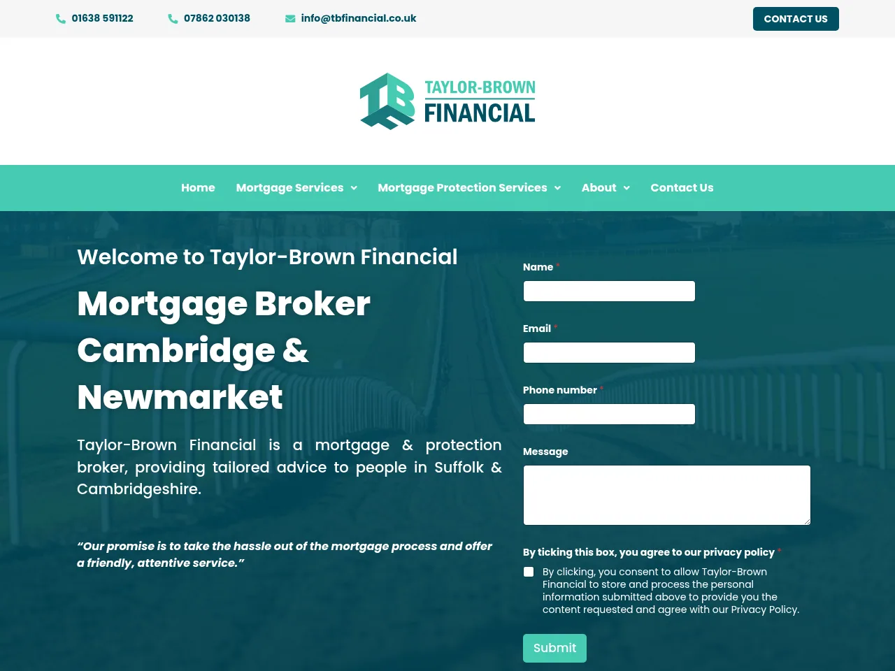 Taylor-Brown Financial website preview