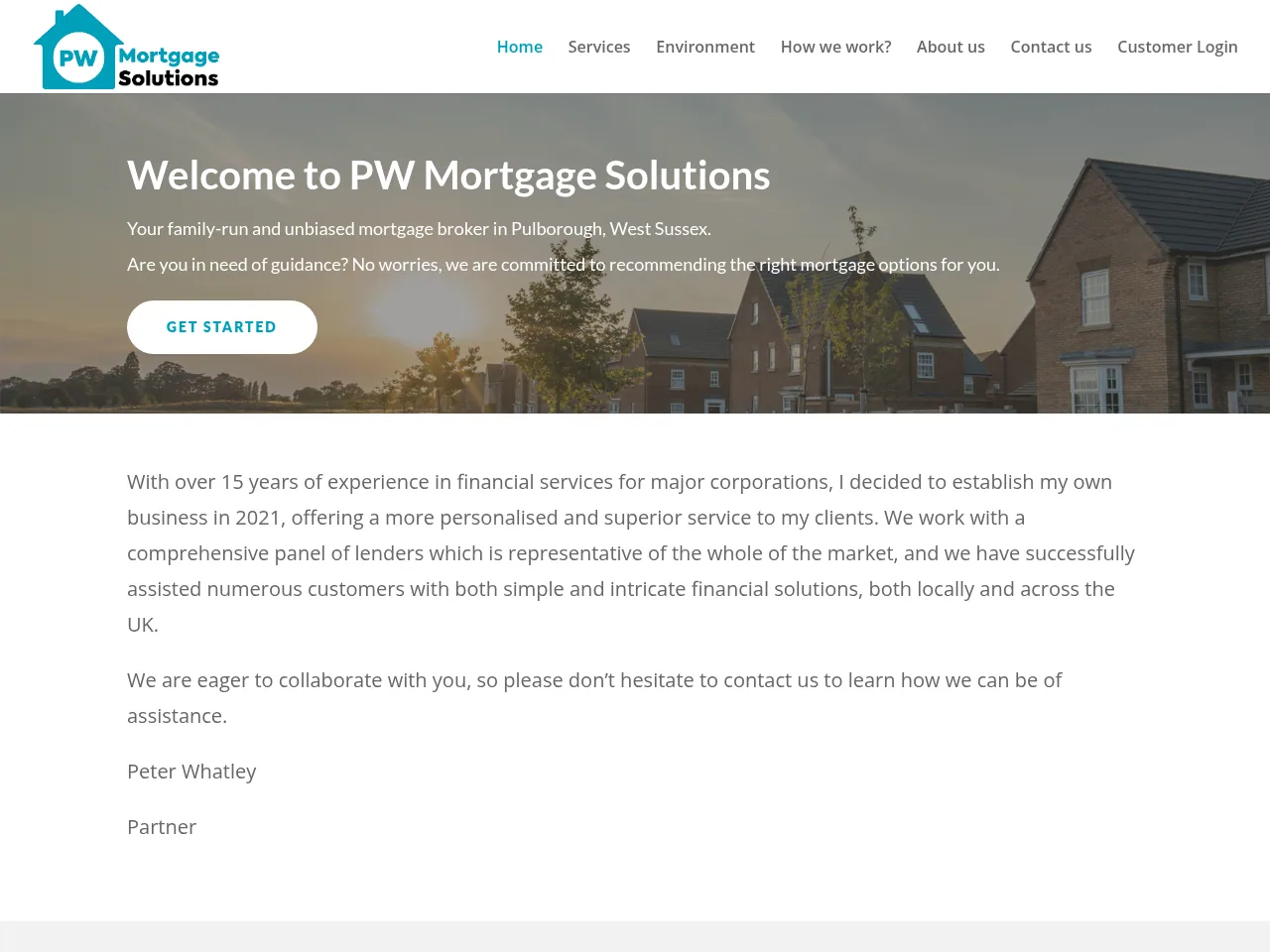 PW Mortgage Solutions website preview