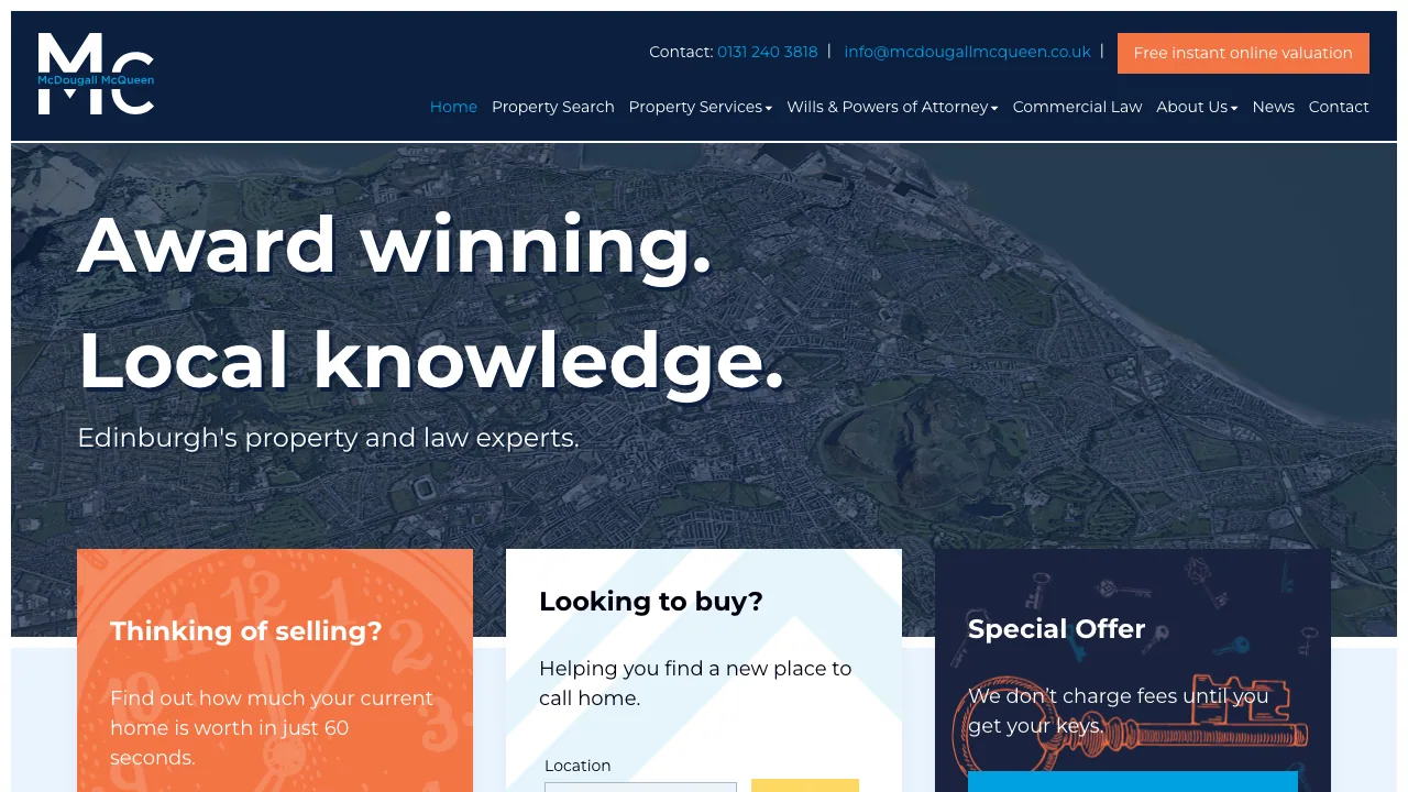 McDougall McQueen website preview