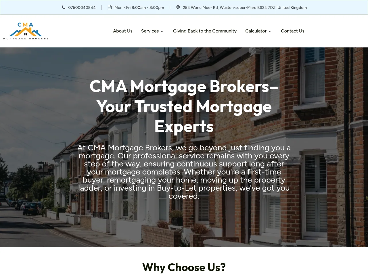 CMA Mortgage Brokers website preview