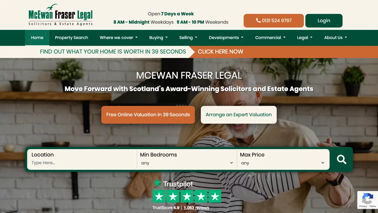 McEwan Fraser Legal website preview