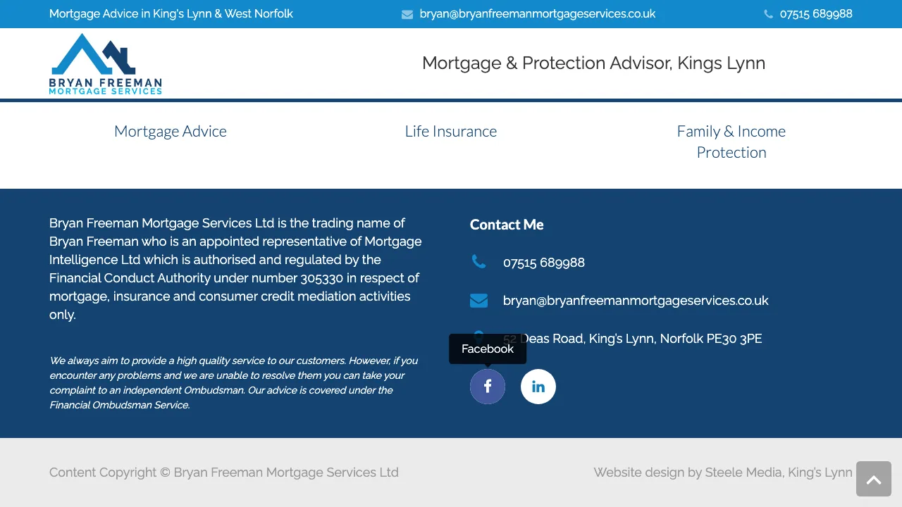 Bryan Freeman Mortgage Services website preview