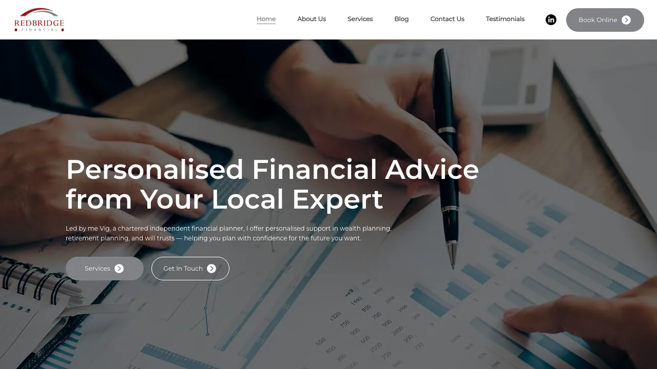 Redbridge Financial website preview