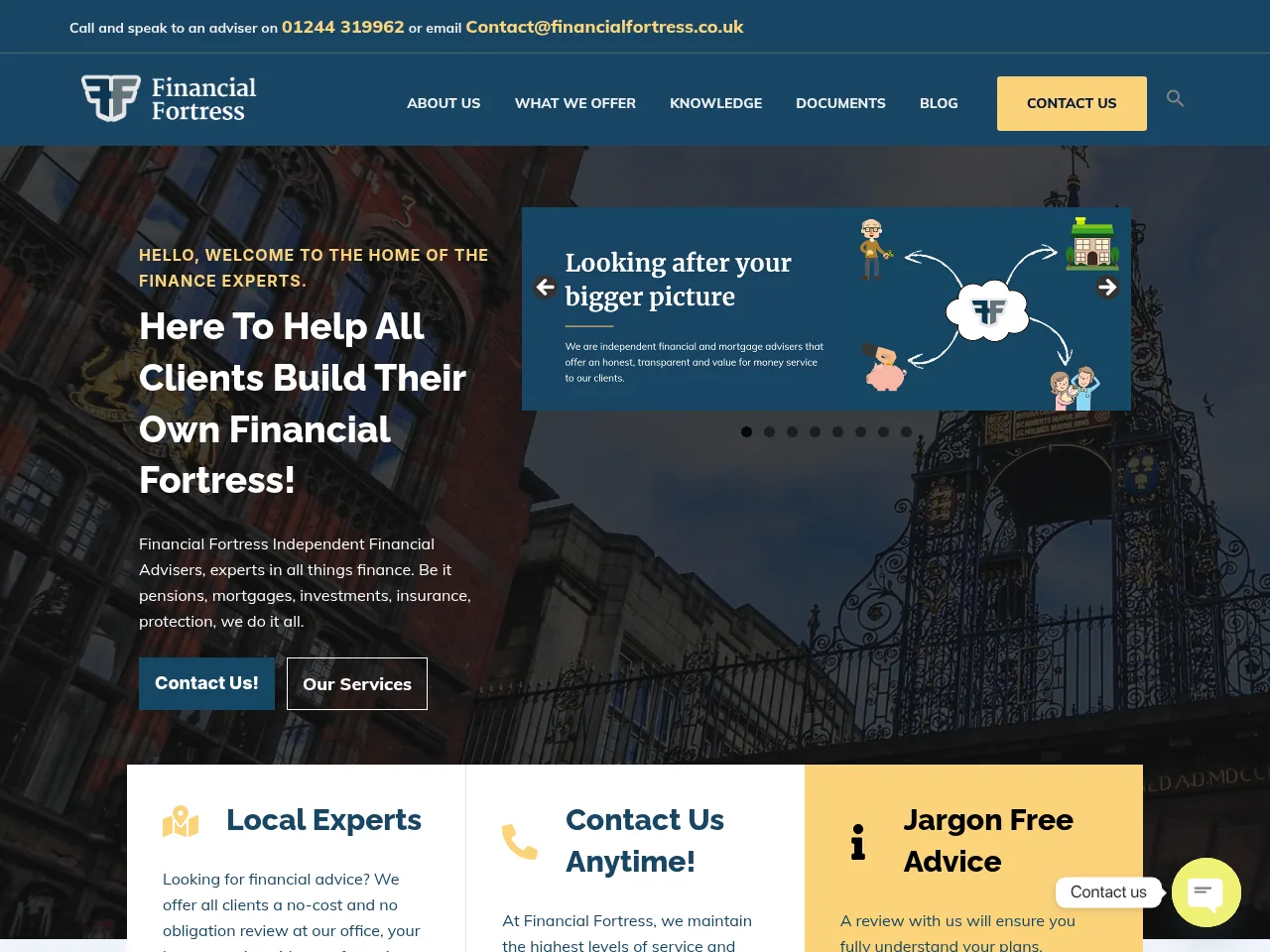 Financial Fortress website preview