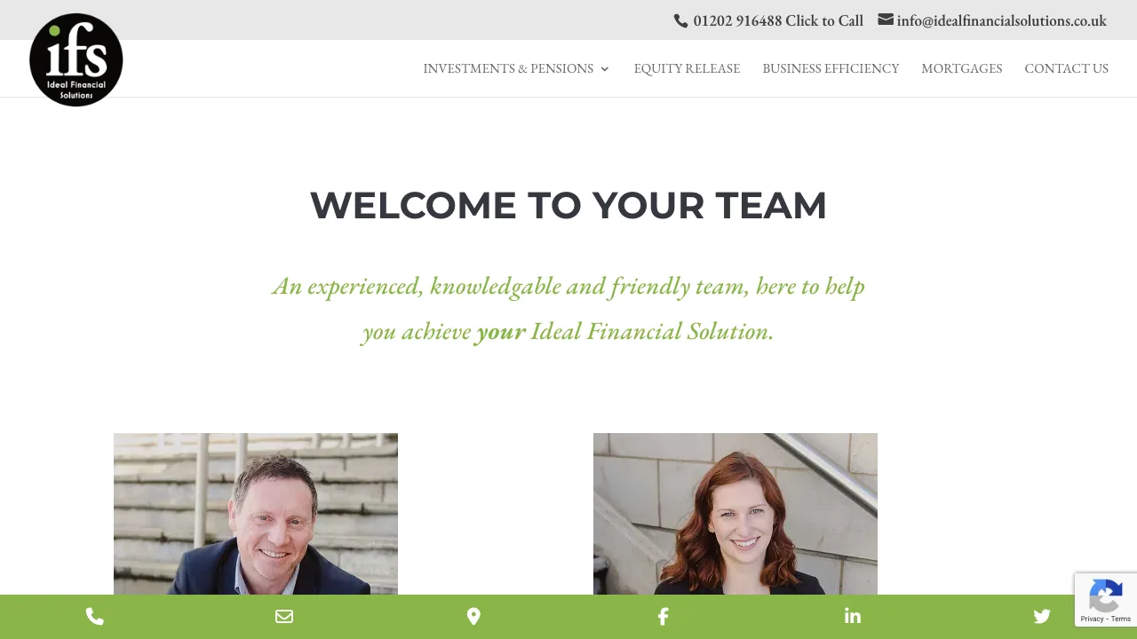 Ideal Financial Solutions website preview