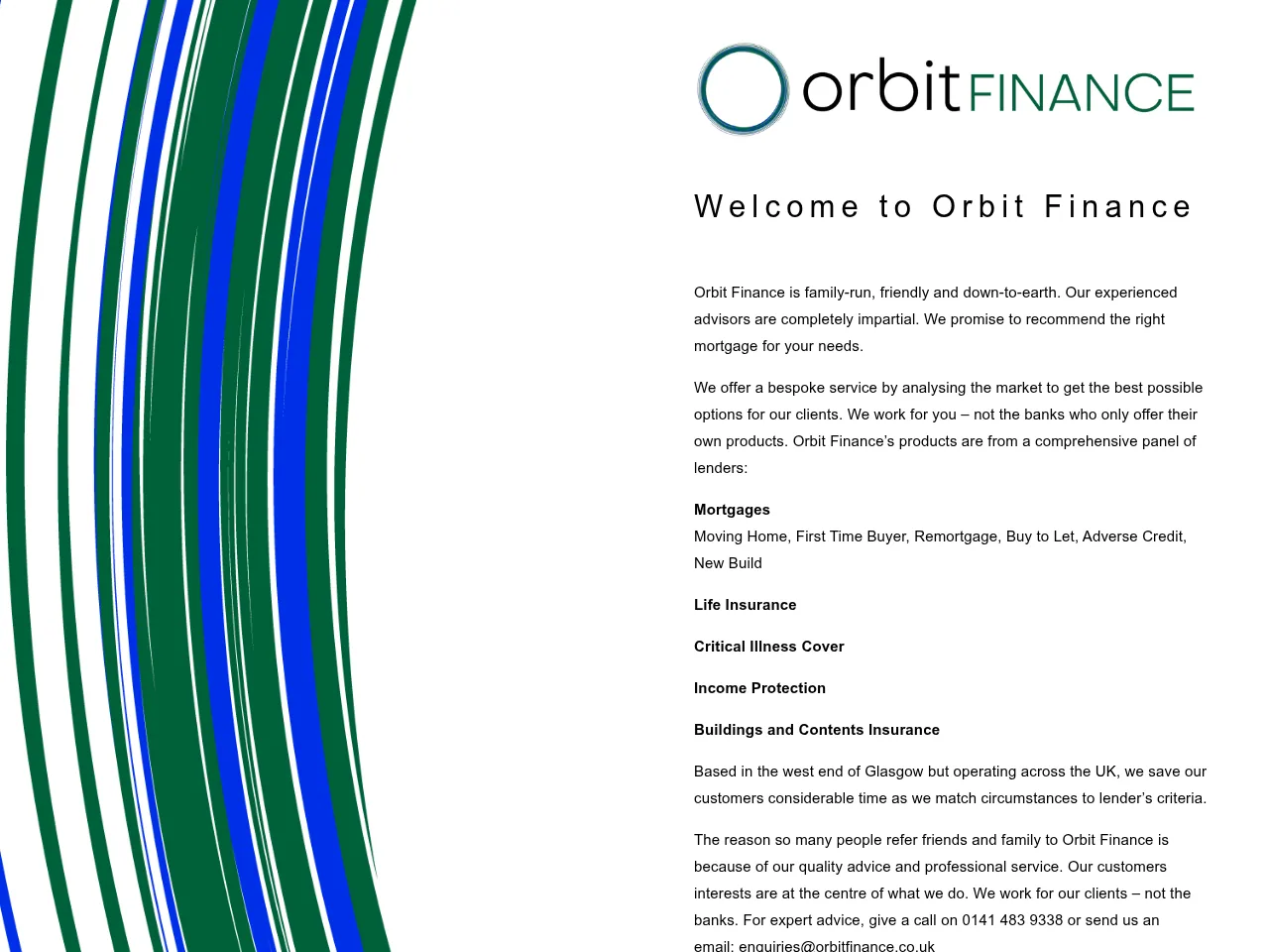 Orbit Finance website preview