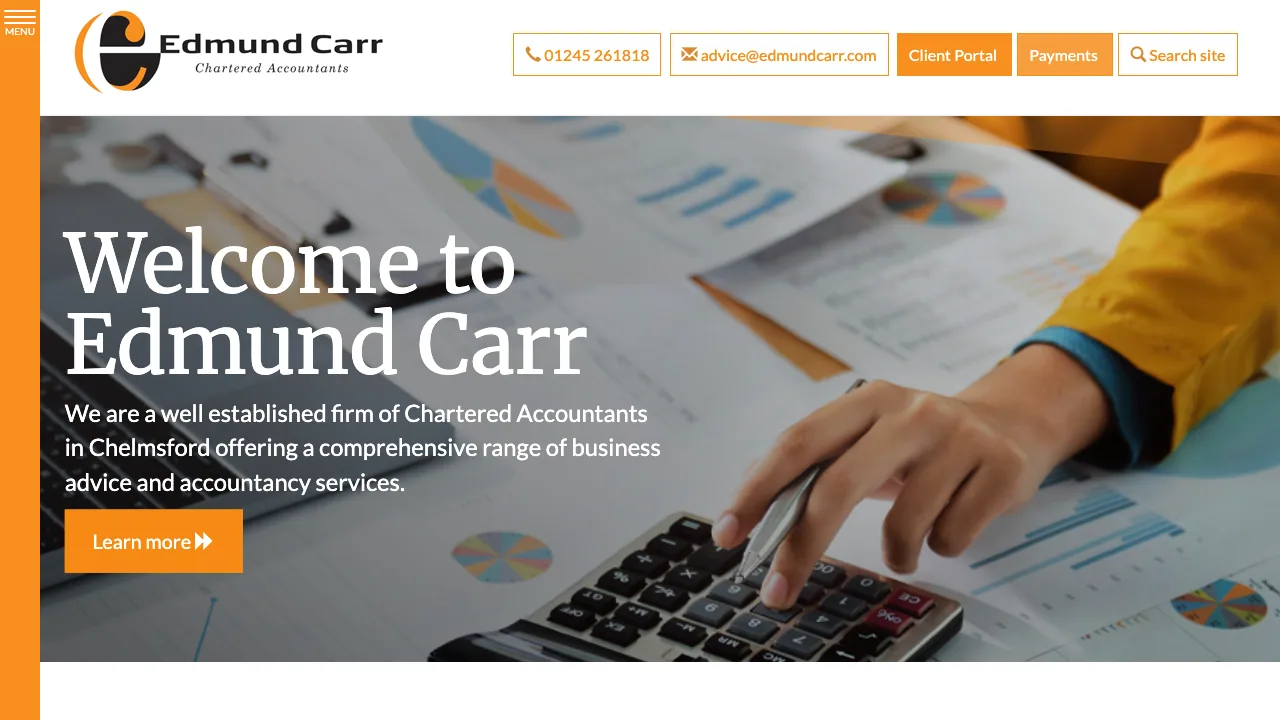 Edmund Carr LLP website preview