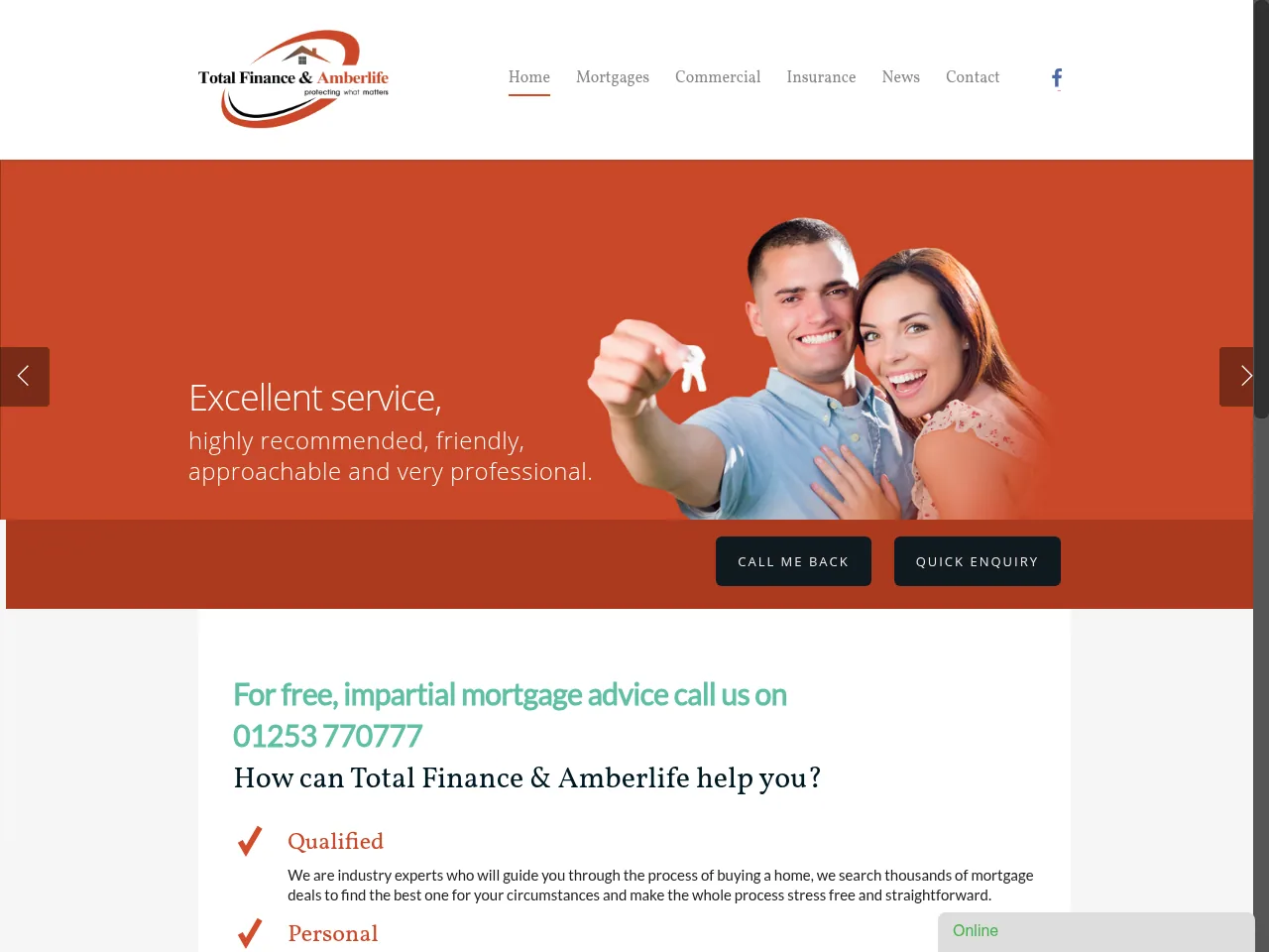 Total Finance & Amberlife website preview