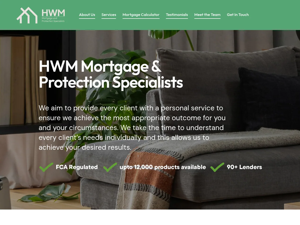 HWM Mortgage & Protection Specialists website preview