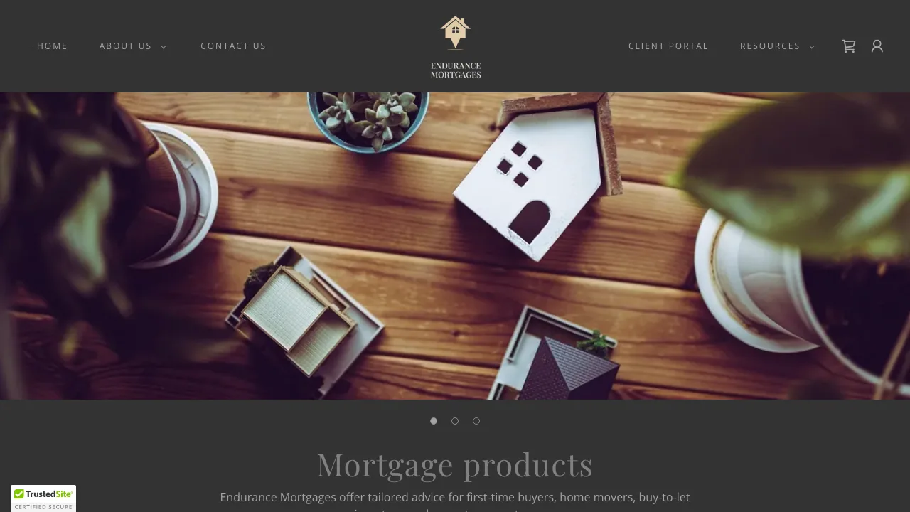 Endurance Mortgages Limited website preview