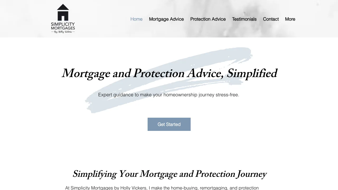 Simplicity Mortgages by Holly Vickers website preview