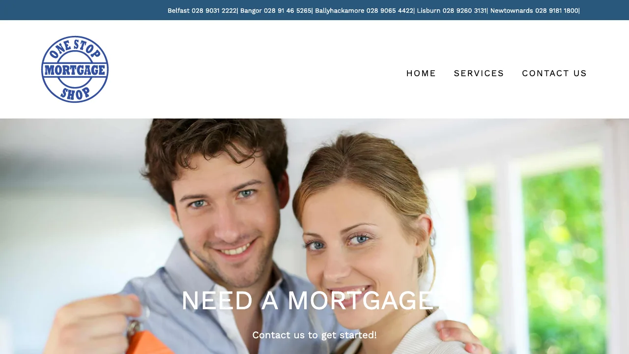 One Stop Mortgage Shop website preview