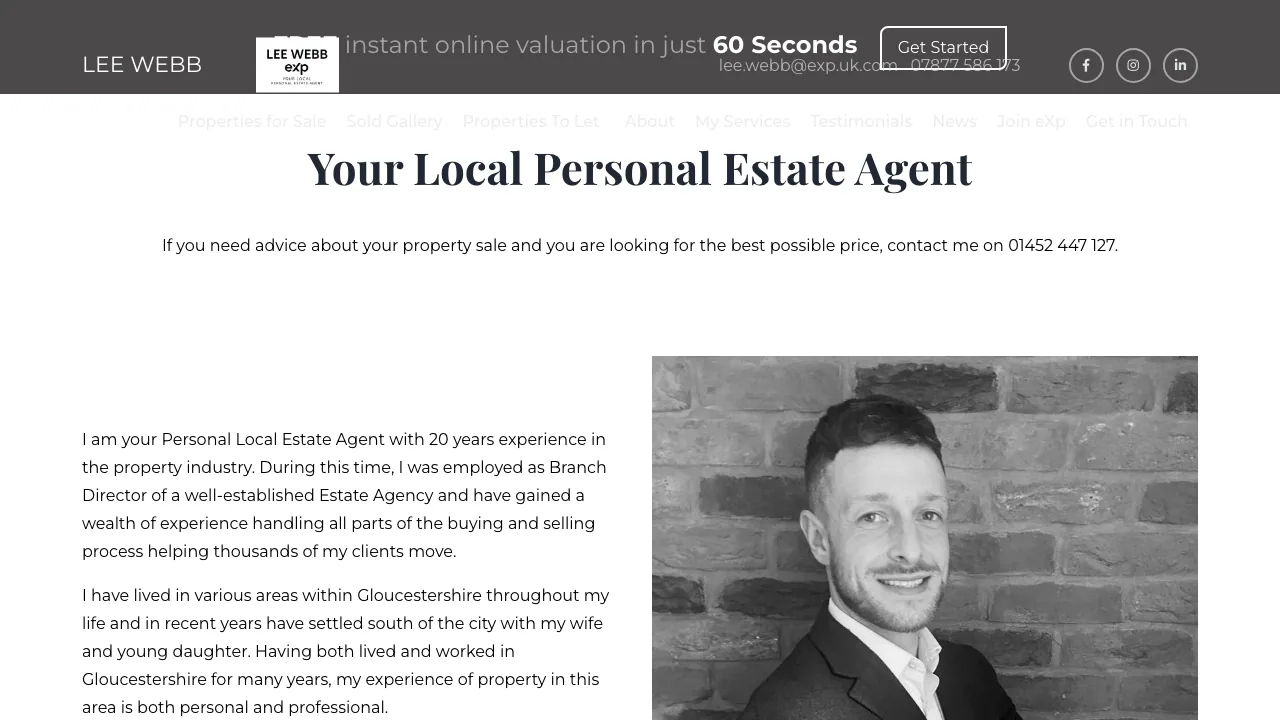 Lee Webb Powered By eXp website preview