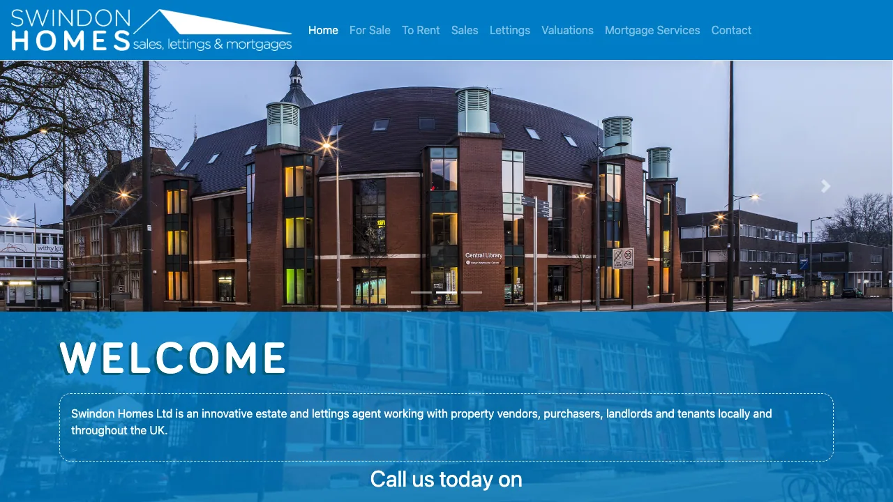 Swindon Homes website preview