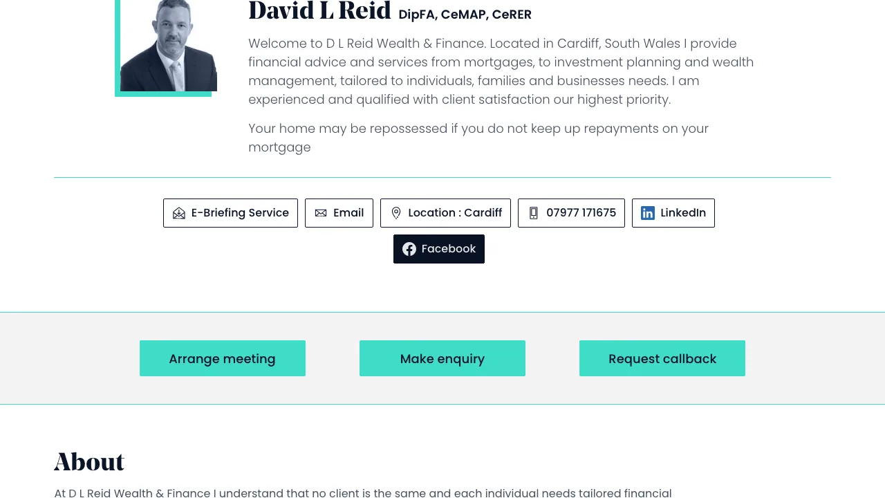DL Reid Wealth & Finance website preview