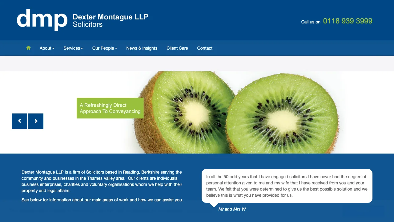 Dexter Montague LLP website preview