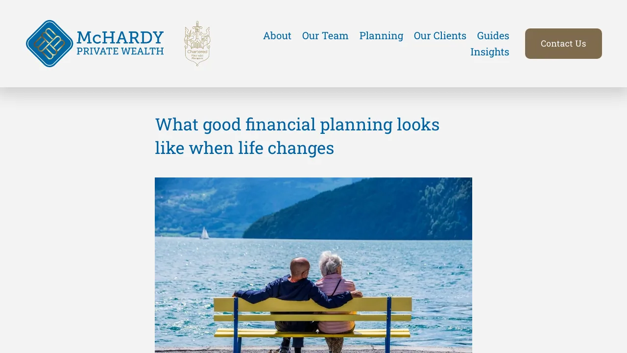 McHardy Private Wealth website preview