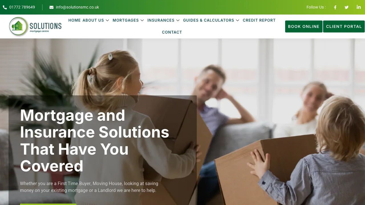 Solutions Mortgage Centre Limited website preview