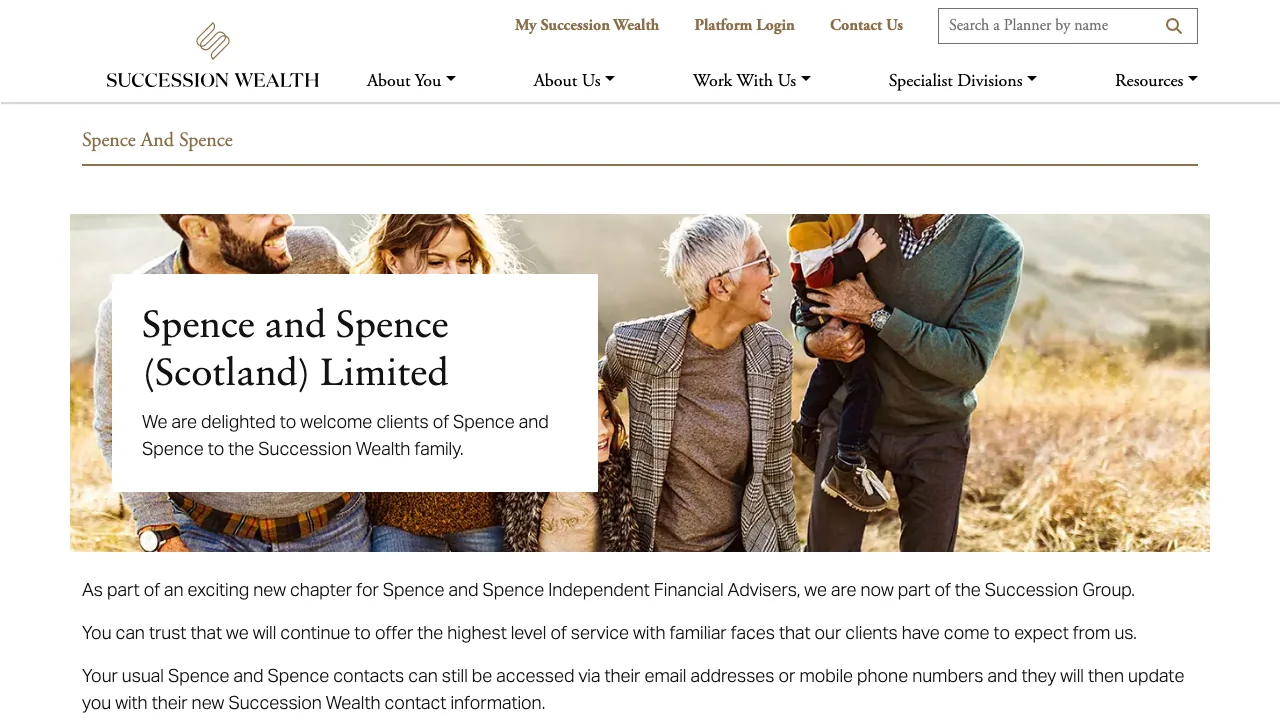 Spence & Spence (Scotland) website preview