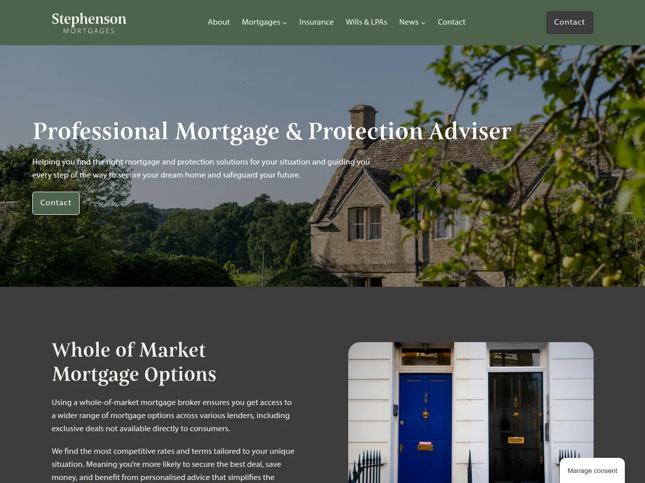 Stephenson Mortgages website preview