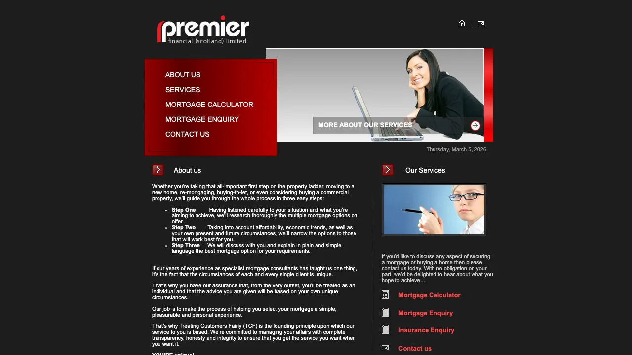 glasgow mortgage services website preview