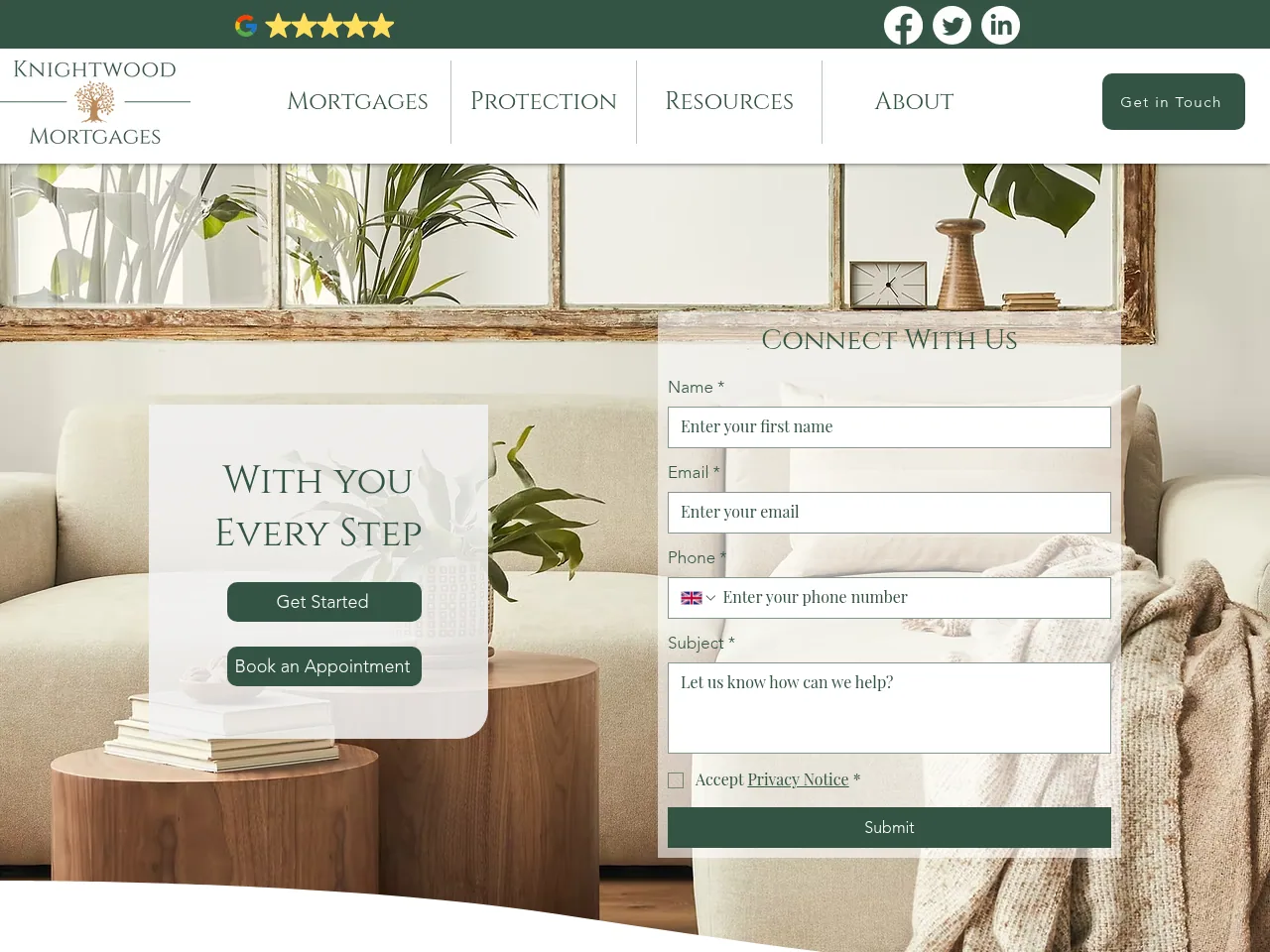 Knightwood Mortgages website preview