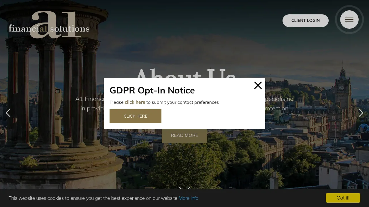 A1 Financial Solutions website preview