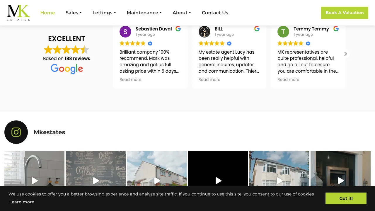 MK Estates Bournemouth website preview