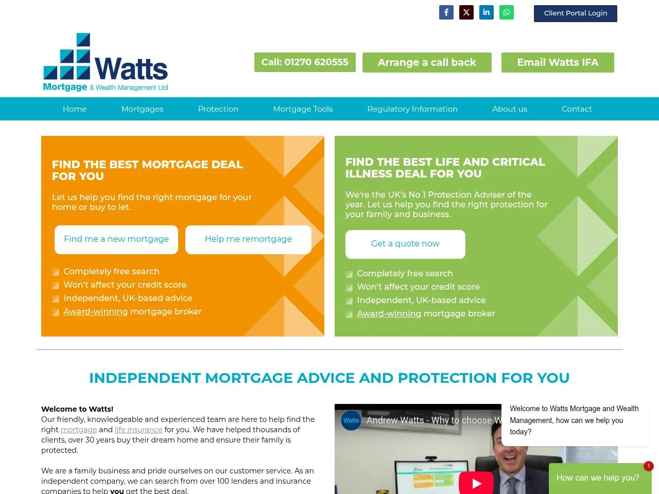 Watts website preview