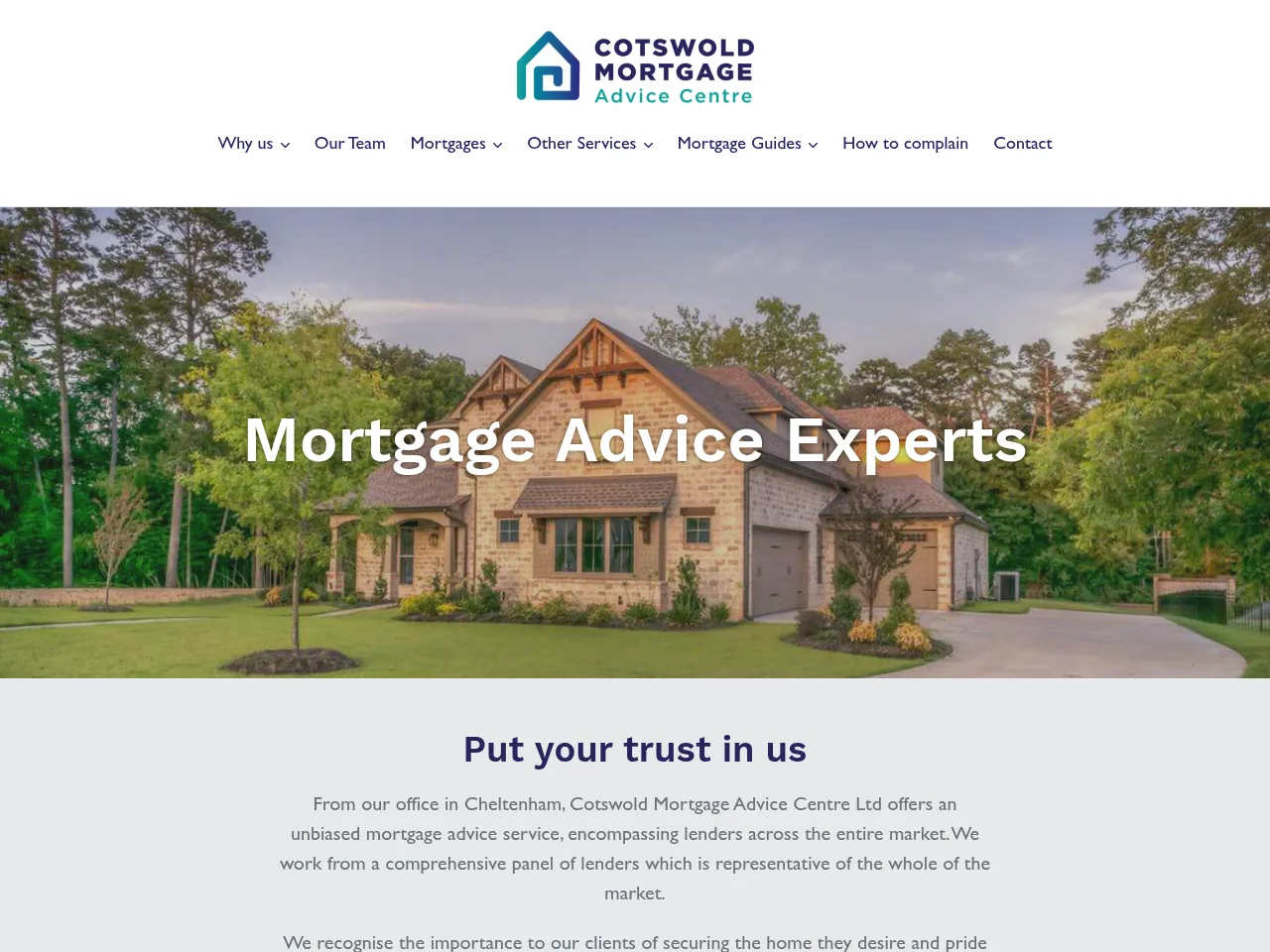 Cotswold Mortgage Advice Centre website preview