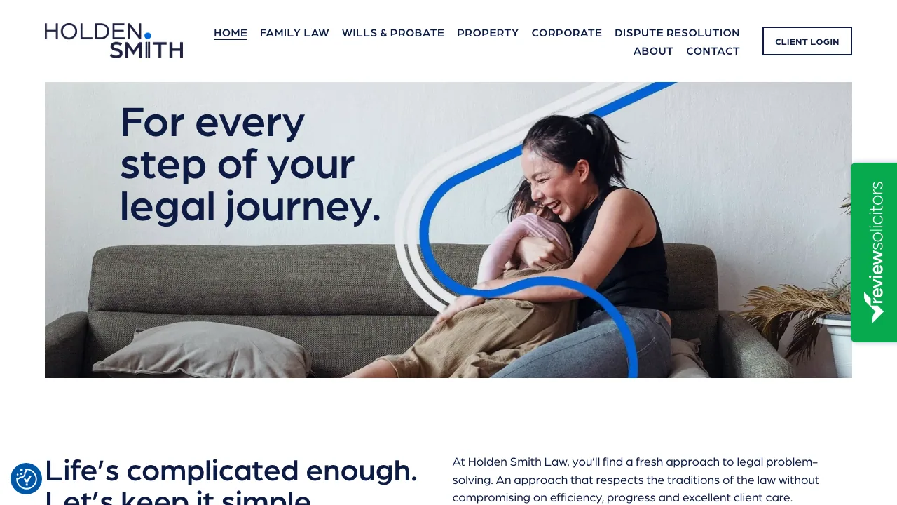 Holden Smith Law website preview