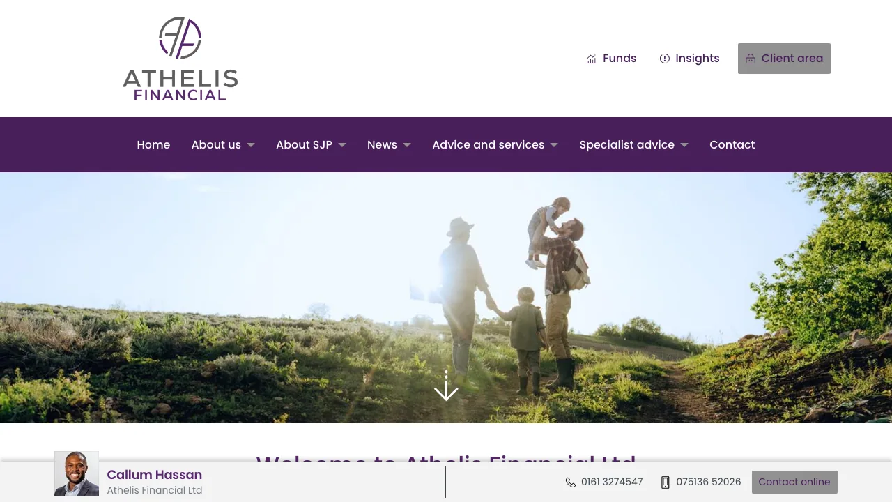 Athelis Financial website preview