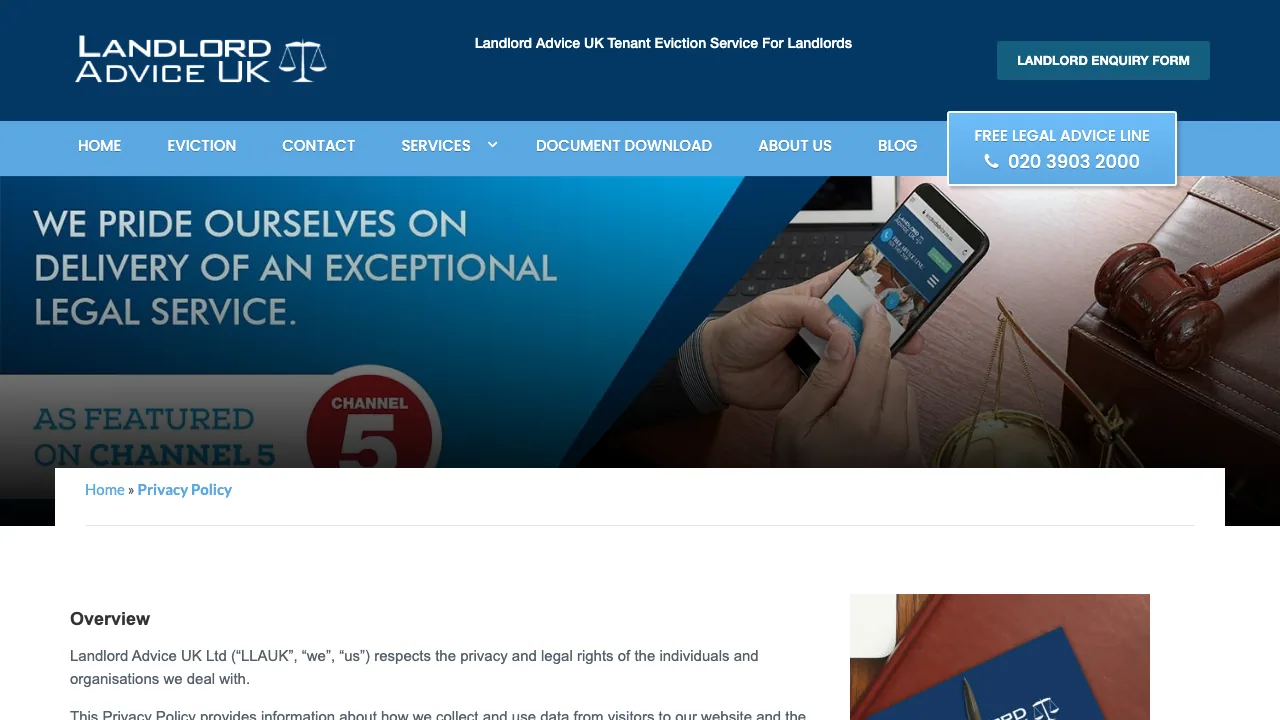 Landlord Advice UK website preview