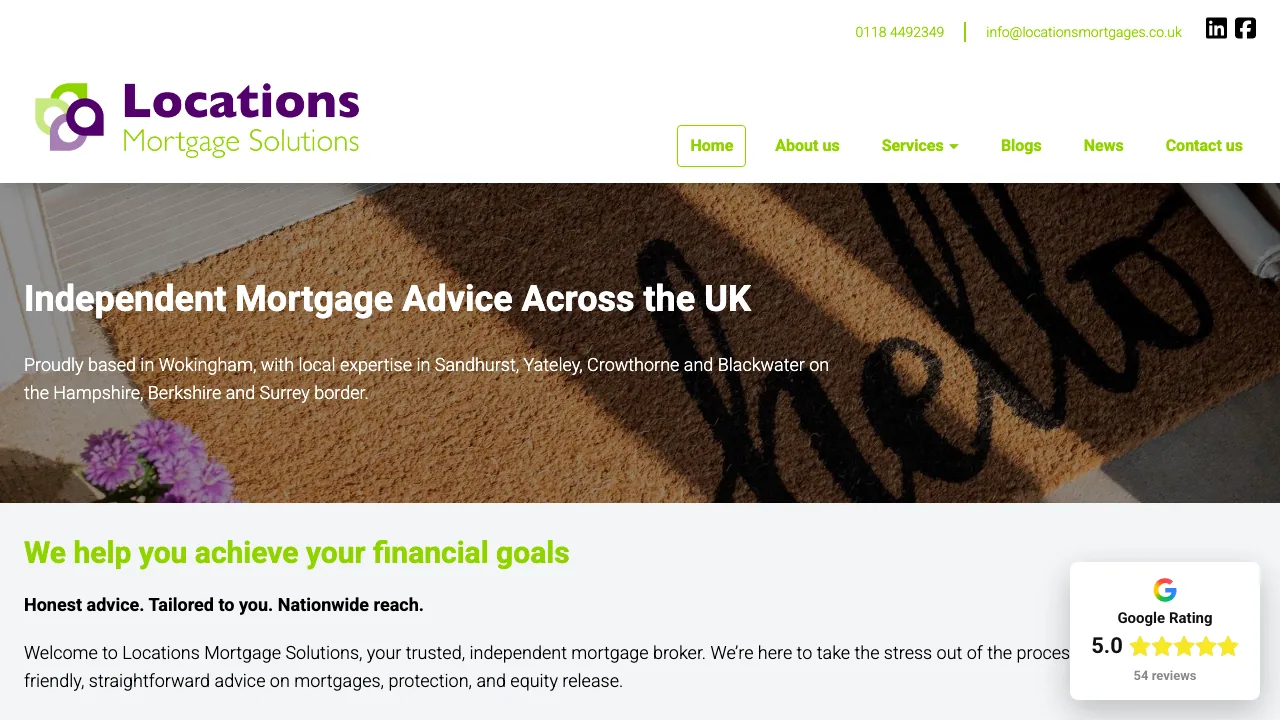 Locations Mortgage Solutions website preview