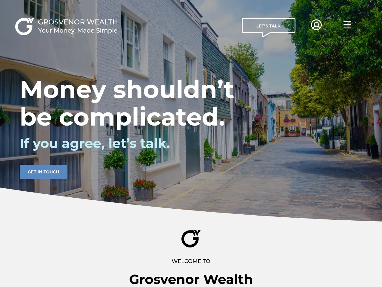 Grosvenor Wealth website preview