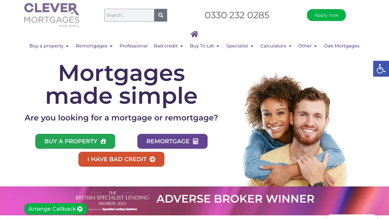 Clever Mortgages website preview