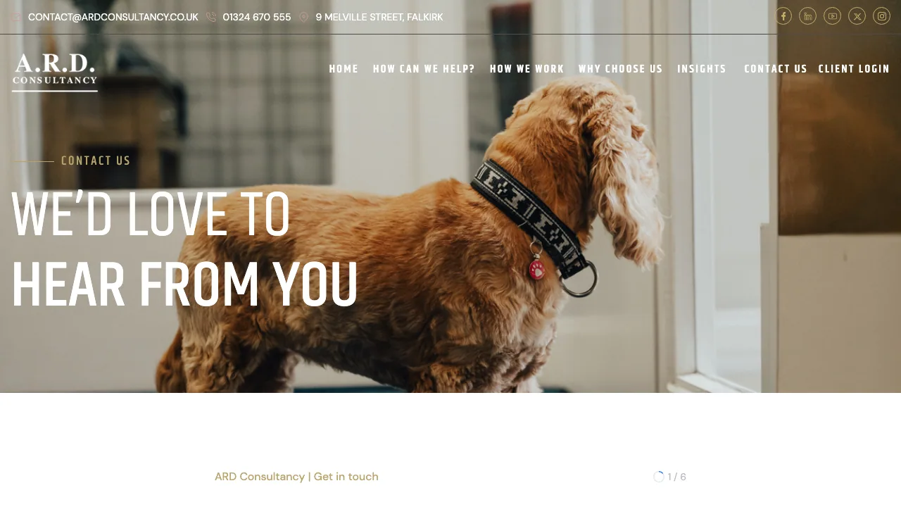 A.R.D. Consultancy - Glasgow website preview