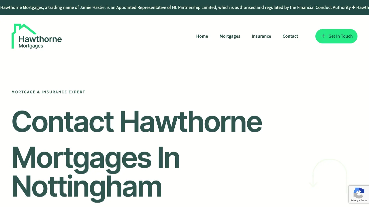 Hawthorne Mortgages website preview