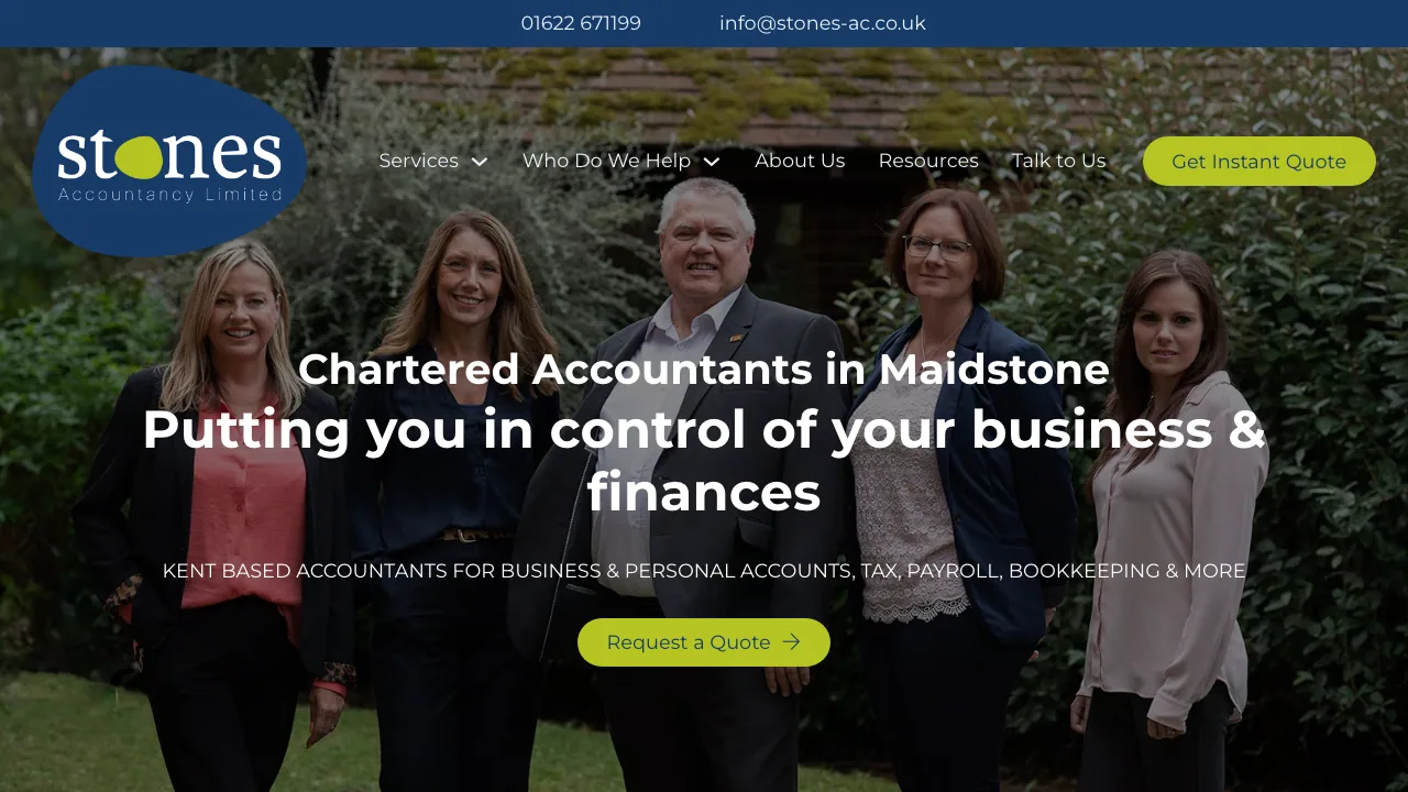 Stones Accountancy Limited website preview