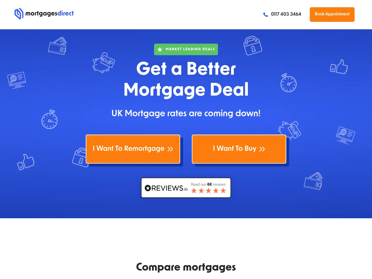 Mortgages Direct website preview