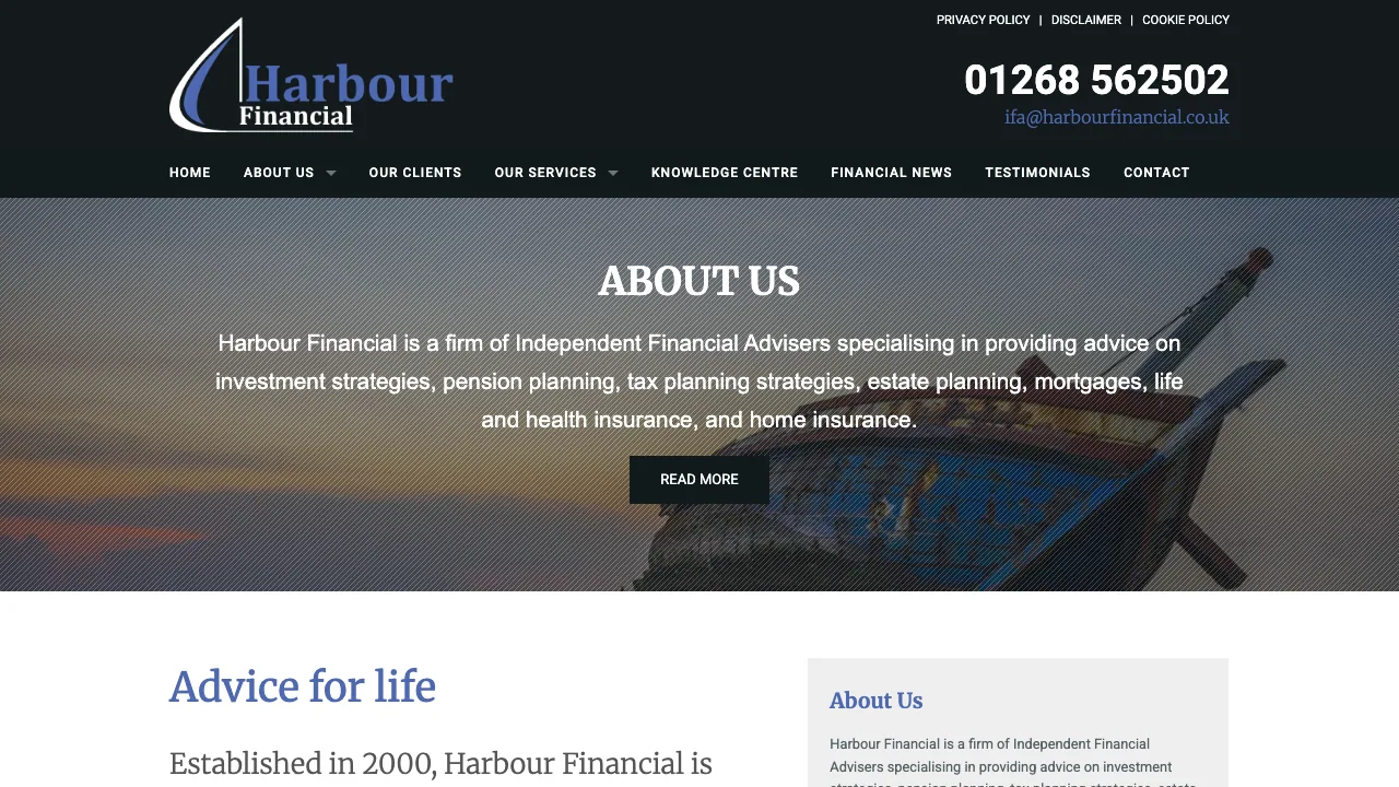 Harbour Financial website preview