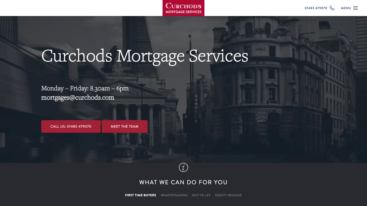 Curchods Mortgage Services website preview