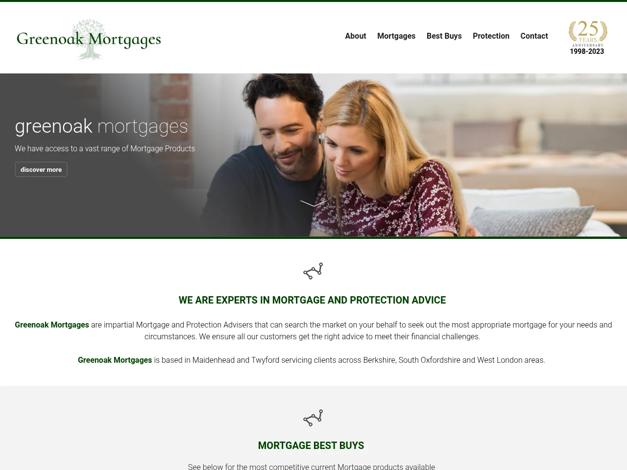 Greenoak Mortgages website preview